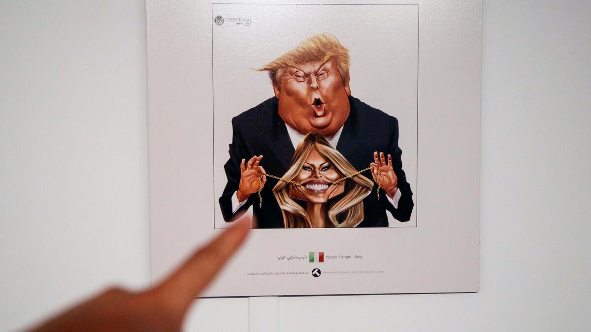 This Italian entry points to Trump's seemingly staged relationship with his wife, Melania. (AFP)