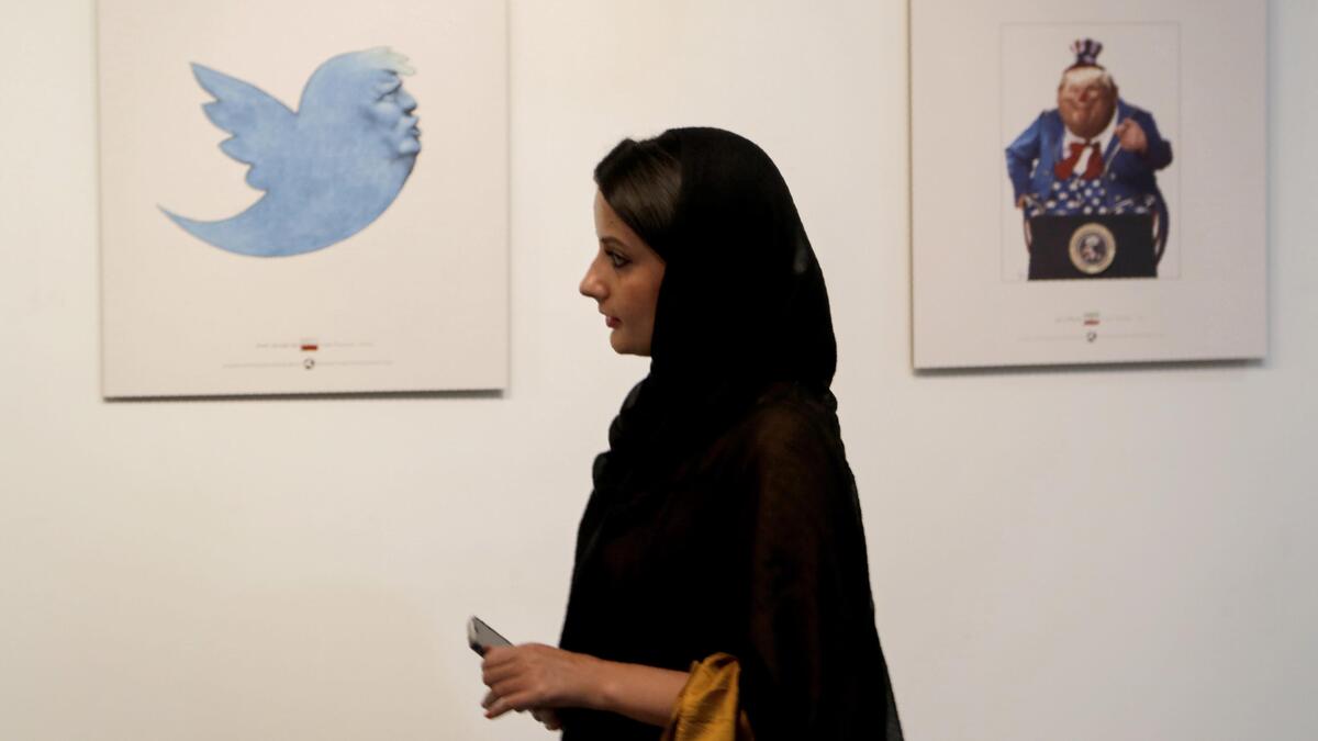 Taking a stab at Trump's infamous twitter rants? (AFP)