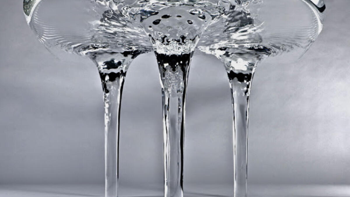 zaha hadid rippled water table