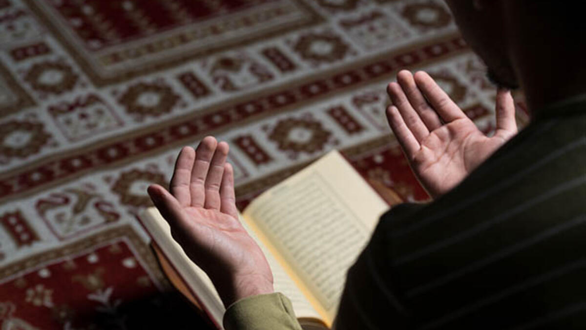 Muslim man praying