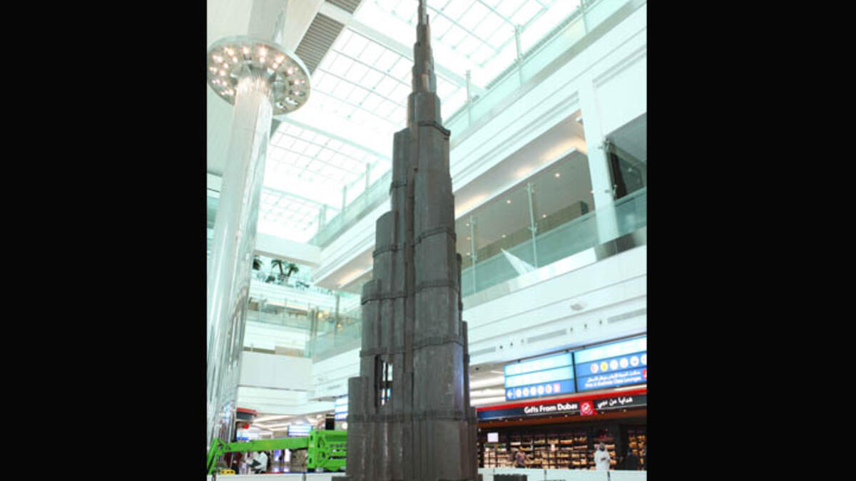 World’s tallest chocolate structure - Made entirely from Belgian chocolate, the 44 foot chocolate model of the Burj Khalifa was recently unveiled at Dubai International Airport. The structure took over 1,000 hours to create. We just hope someone gets to eat it!