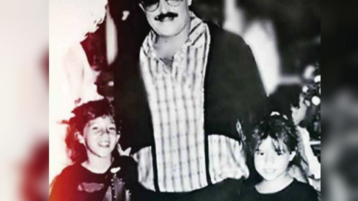 Samir Ghanem and his daughters Donia and Emmy