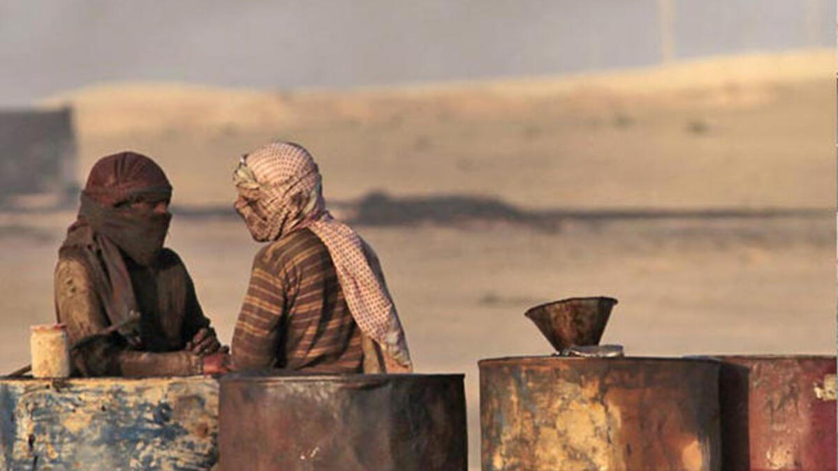 syria damascus oil barrels