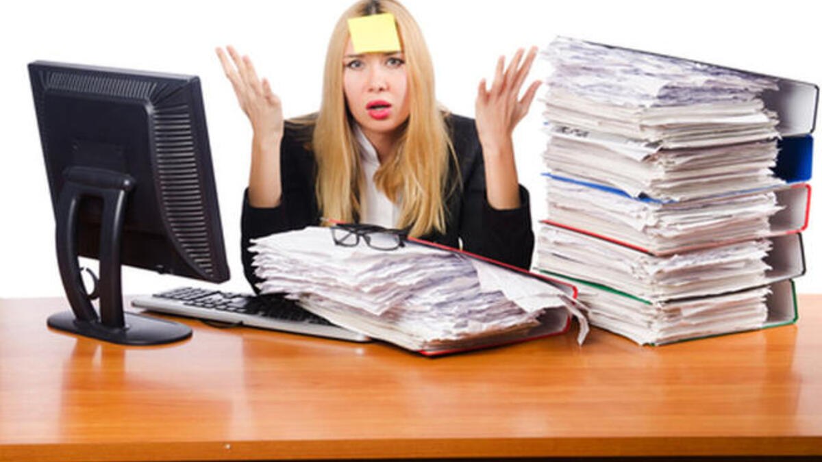 single woman working