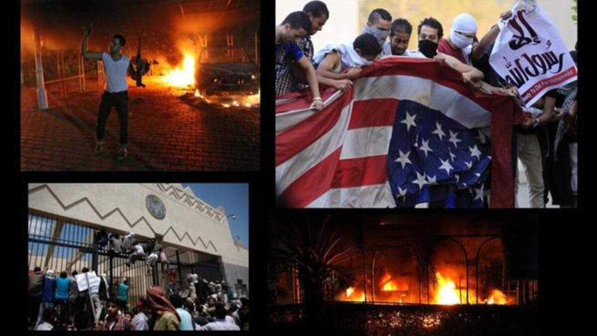 تعرض السفارات الأمريكية في ليبيا ومصر واليمن للاعتداءات