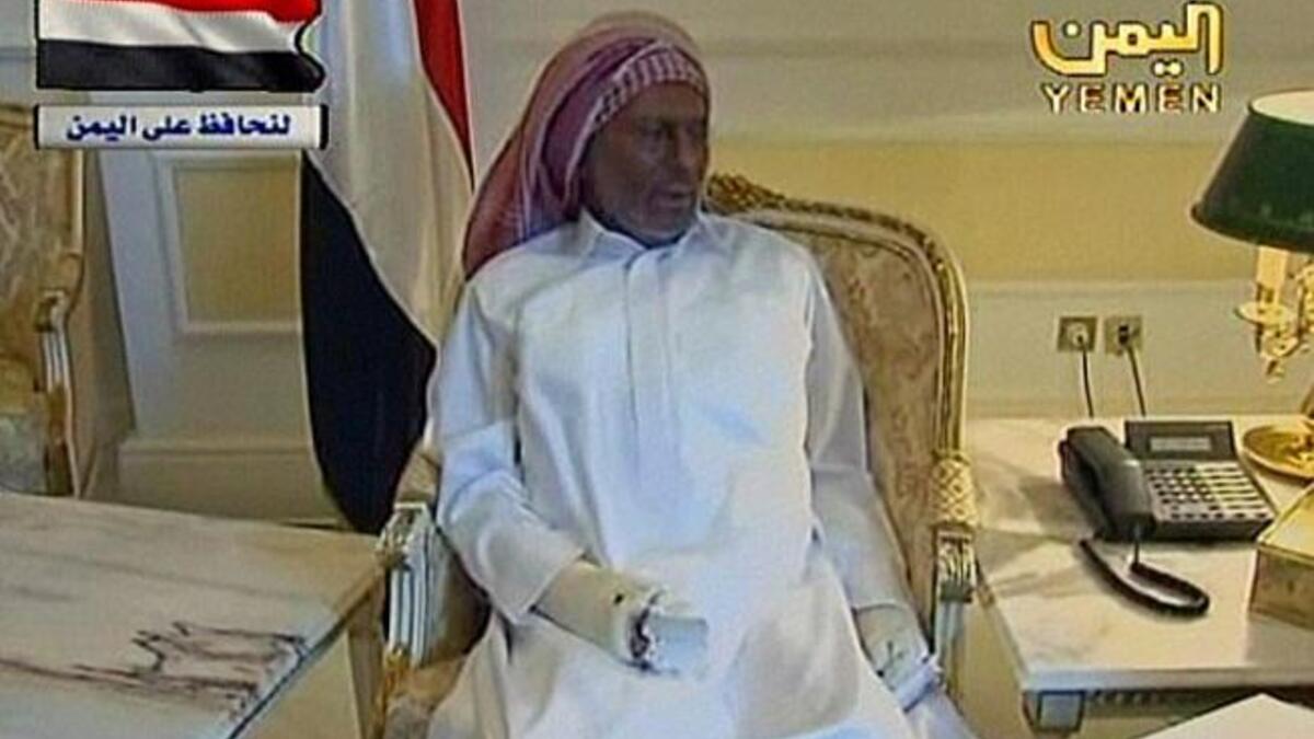 Ali Abdullah Saleh suffered serious burns.