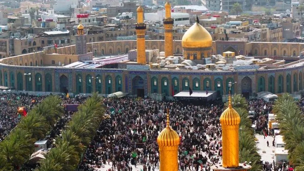 Battle of Karbala: Ashura marks the anniversary of the 'Battle of Karbala' when
Imam Hussain ibn Ali, the grandson of the Prophet Muhammad, Peace Be Upon Him (PBUH), with his family and 72 supporters
was killed by the forces of the second Umayad caliph Yazid. (Imam Hussein Shrine pictured)