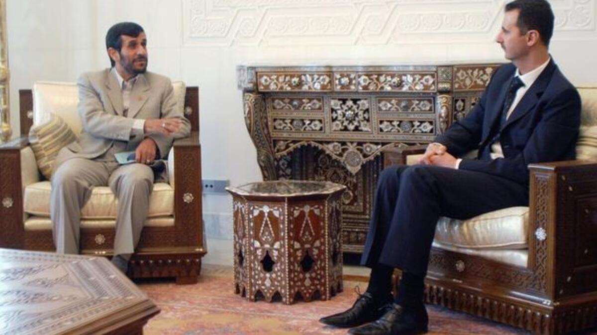 بشار الأسد في لقاء مع أحمدي نجاد