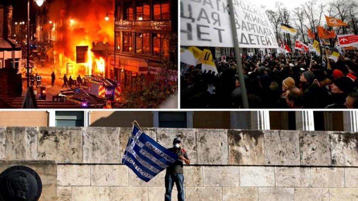 As the year progressed, or regressed into a panoply of crises, Europe caught fire, as in the UK as people exclaimed "London's Burning!". Some underclass-led people-rage was unleashed in street riots that targeted high streets in a 'despicable' spectacle of common hooliganism. Meanwhile Greece flagged trouble, and bannered Europe's cry for help.