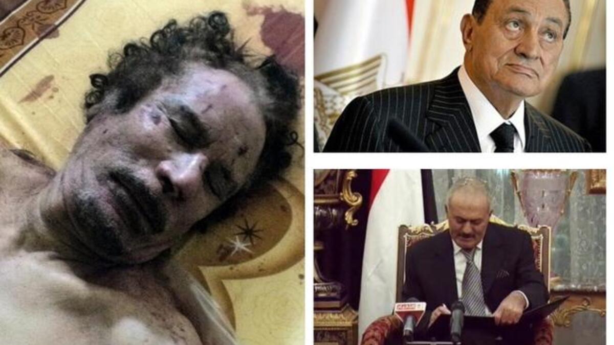 Arab Dictators become a dying breed: By the time some Arab leaders had been dealt with by their inflamed -  and baying for blood, as well as change - populace, a common rhyme much like King Henry VIII had inspired, could recall the fate of the first batch of leaders to fade: Fled, ousted, exiled; Ousted, ill, tried; Ousted, killed, defiled.