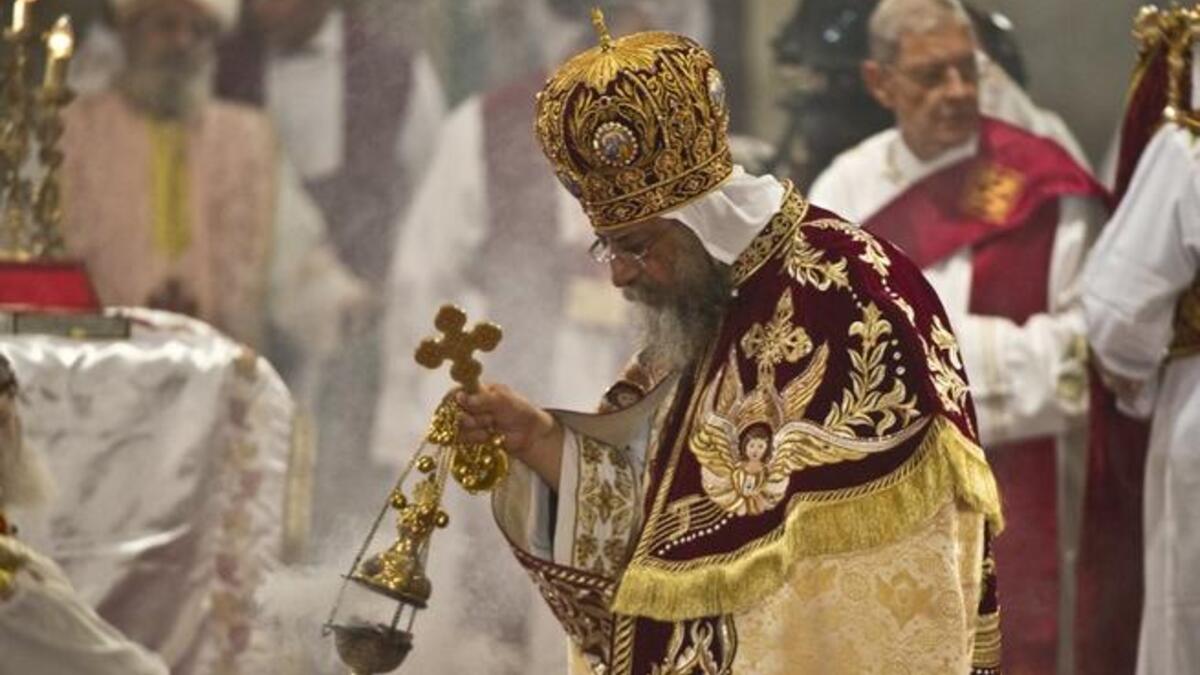 Egyptian Coptic Pope Tawadros II Easter mass