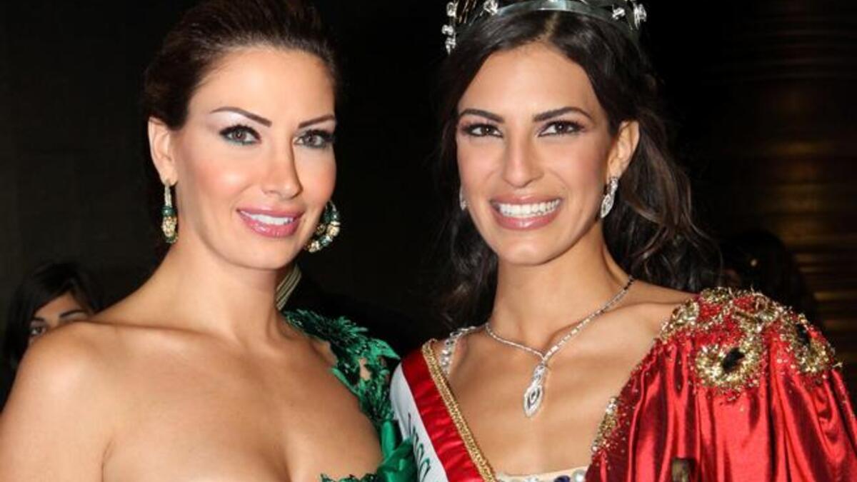 The ex Lebanese beauty queen Christina Sawaya presented the Expatriate Miss Lebanon contest 2011.