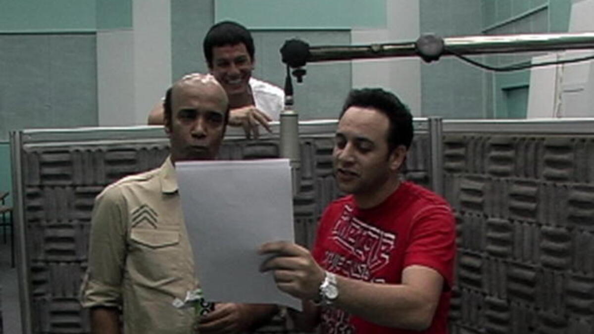 Mustafa Kamar is celebrating his new radio show, "Fares al Zaman al Sa'eed" (The joyful night).