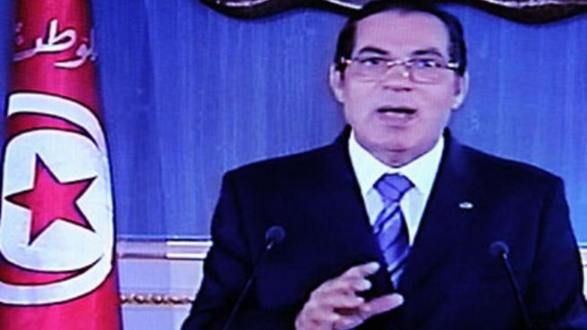 Ben Ali leader of Tunisia, and ‘leader’ of fallen leaders, shows he is not too quick on the uptake: Here, saying he finally understood what his people wanted, after 30 years rule: too little too late? as he makes an ungracious Exit stage-left.