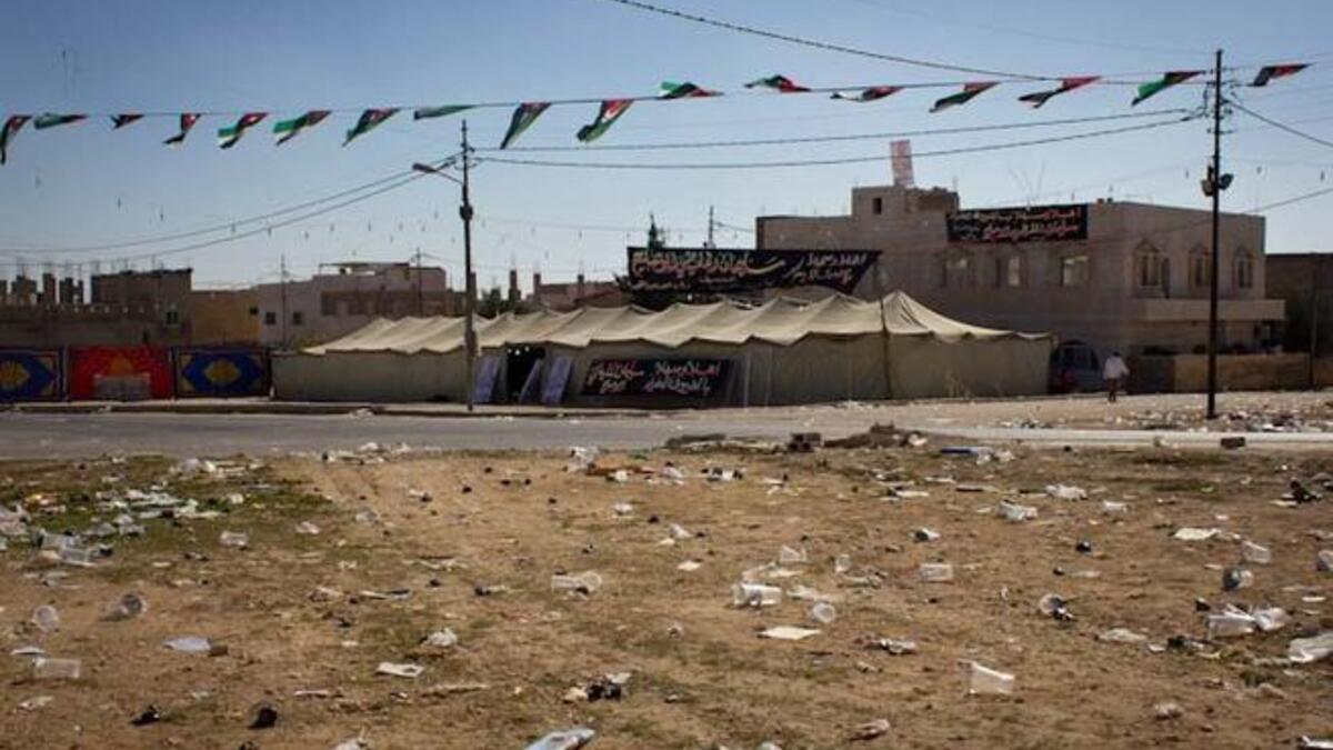 خيمة لأحد مرشحي الانتخابات النيابية في الأردن