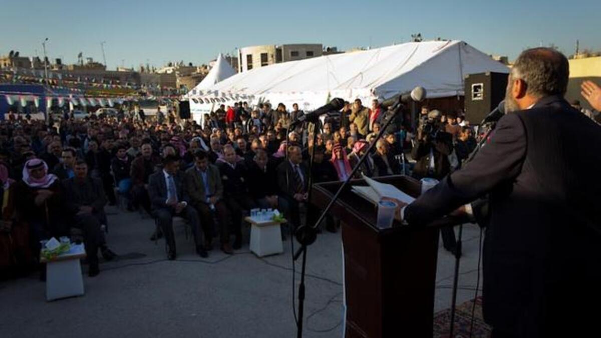 أسامة الهياجنة في مقره الانتخابي