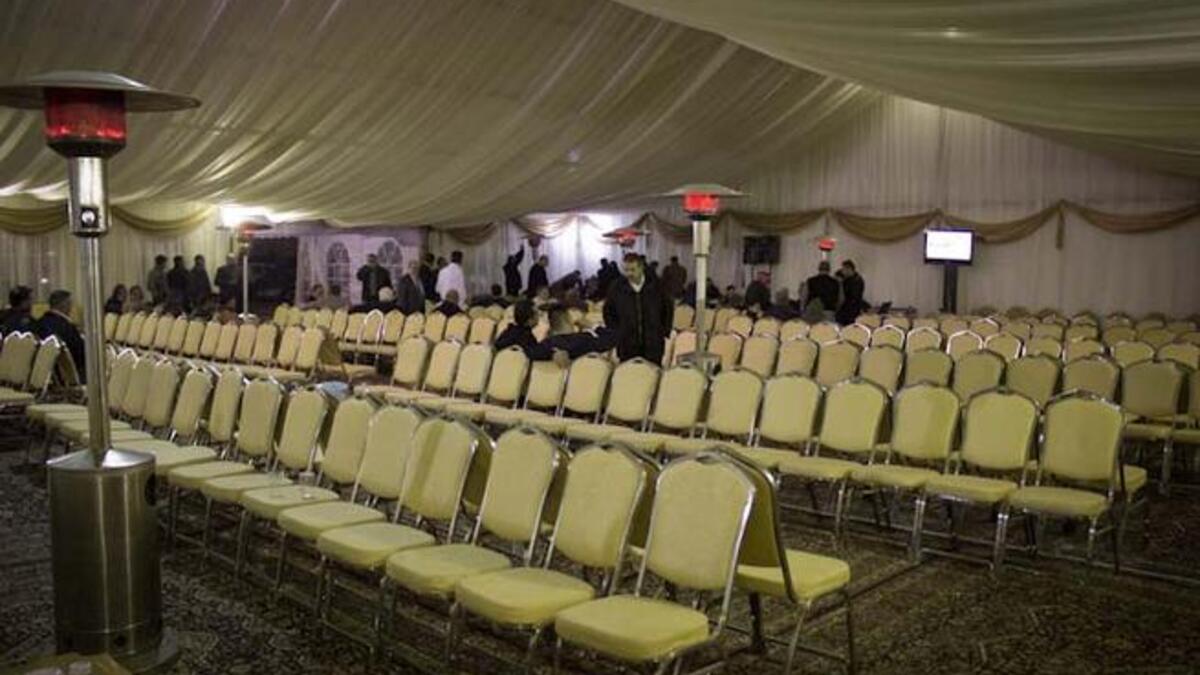 الخيمة الانتخابية الخاصة بأحمد الصفدي