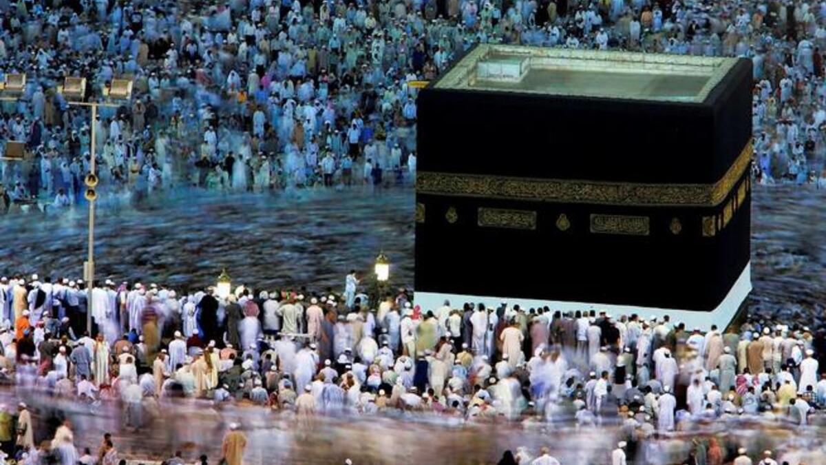 Tawaf is the ritual of walking around the Ka'aba seven times, again figuratively enacting the Qaranic story: It is said that when one has his/her first glance at Ka’aba, whatever prayers one makes is granted.