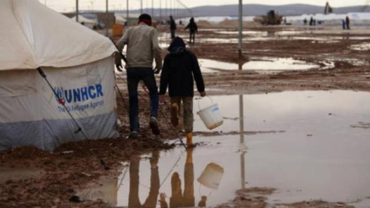 Jordan Zaatari camp under water