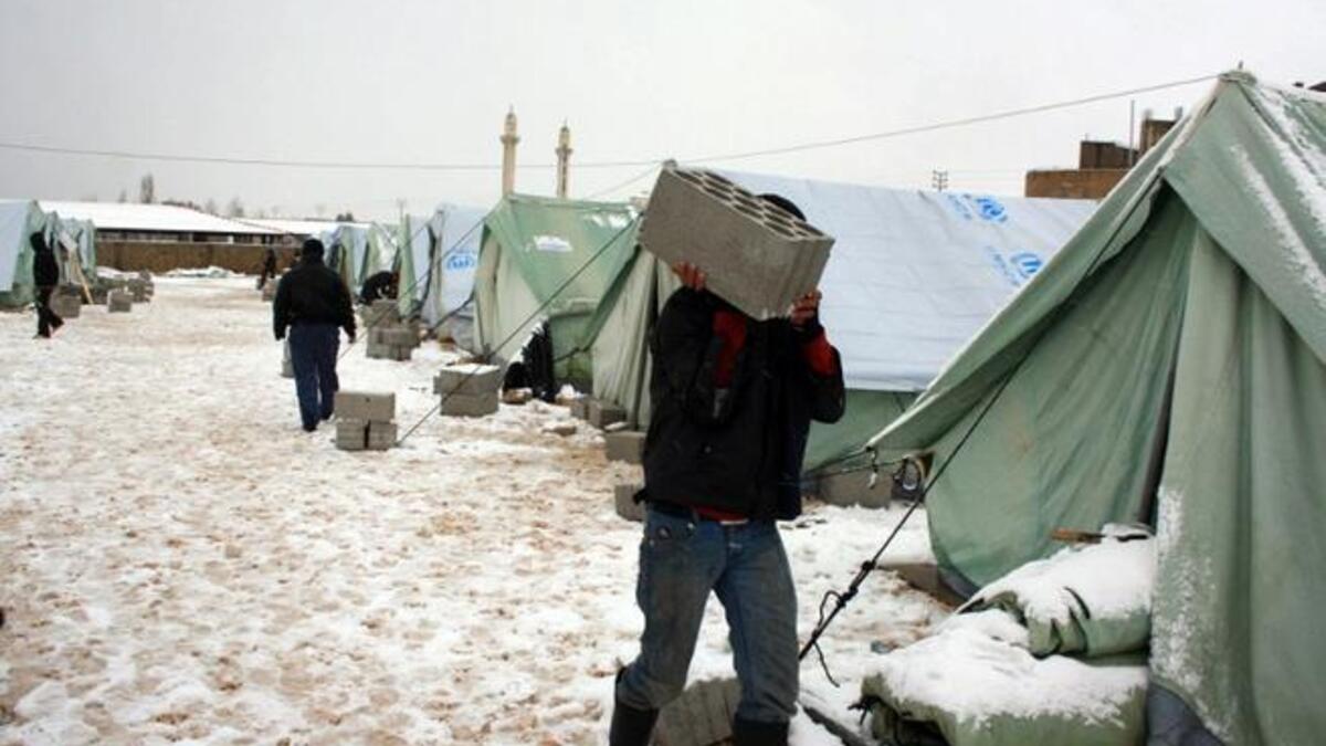 Lebanon's camp gets snowed under