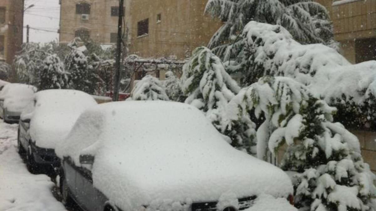 Jordan laughs at its snowy condition