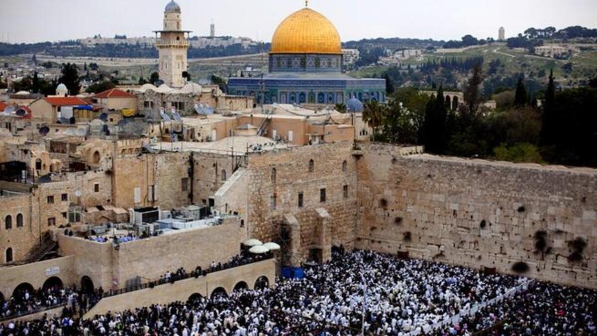 Jerusalem's famous sky line with Dome of Rock