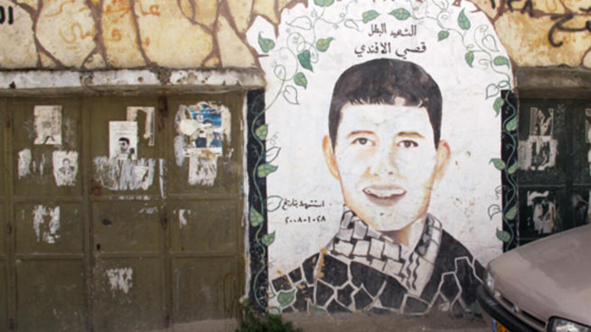 Martyr in Bethlehem refugee camp: Palestinian graffiti