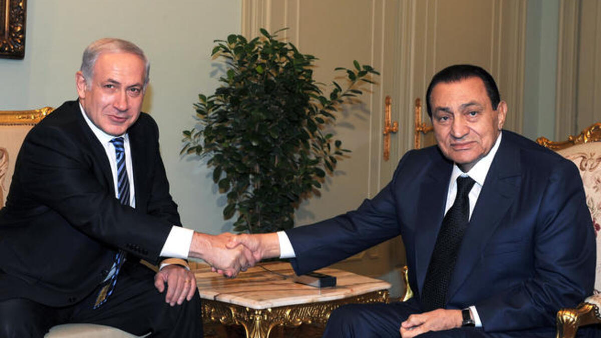 Towed the Sadat line; guarded a 30-year peace reign. He kept the peace-with-Israel-treaty in the face of regional hostility. This status quo won Egypt kudos by the West who could not claim that all Arabs wished Israel's extinction. Ever the peace-maker, in 2000 he met with Arafat to broker peace.