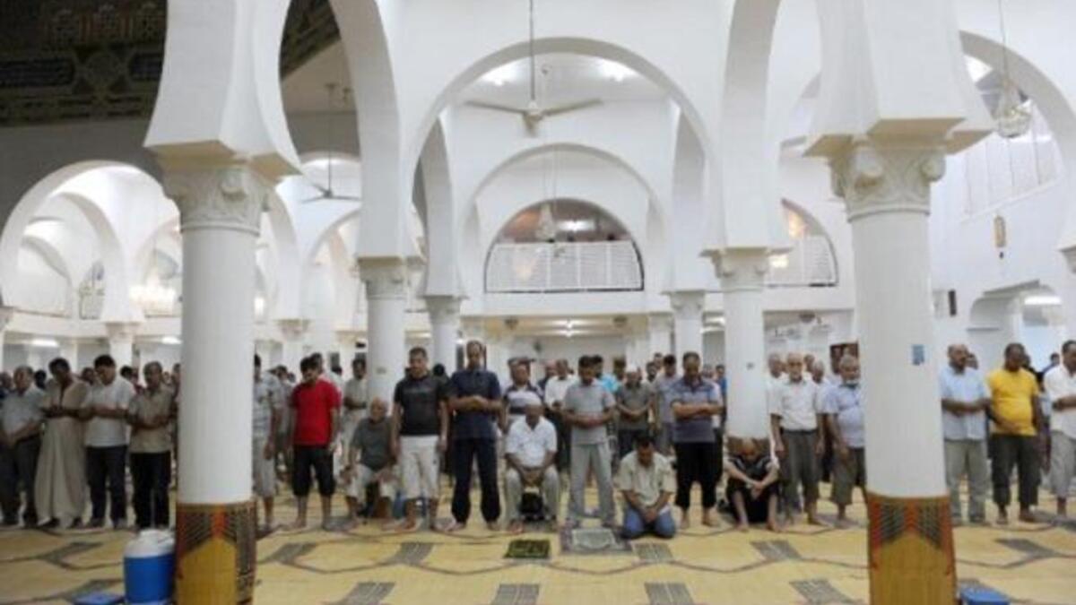 Tunisia: Here performing the evening prayer 'Tarawih' for Ramadan.  Liberated of their unpopular leader, Bin Ali, these Muslims
can give thanks & blessings for Ramadan, 2011. But around them the turmoil and political unrest in the region, 
as well as violence, has not quietened down for Ramadan.