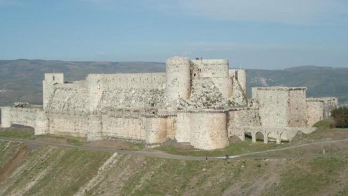Krak des Chevaliers in syria was attacked by Assad's army.