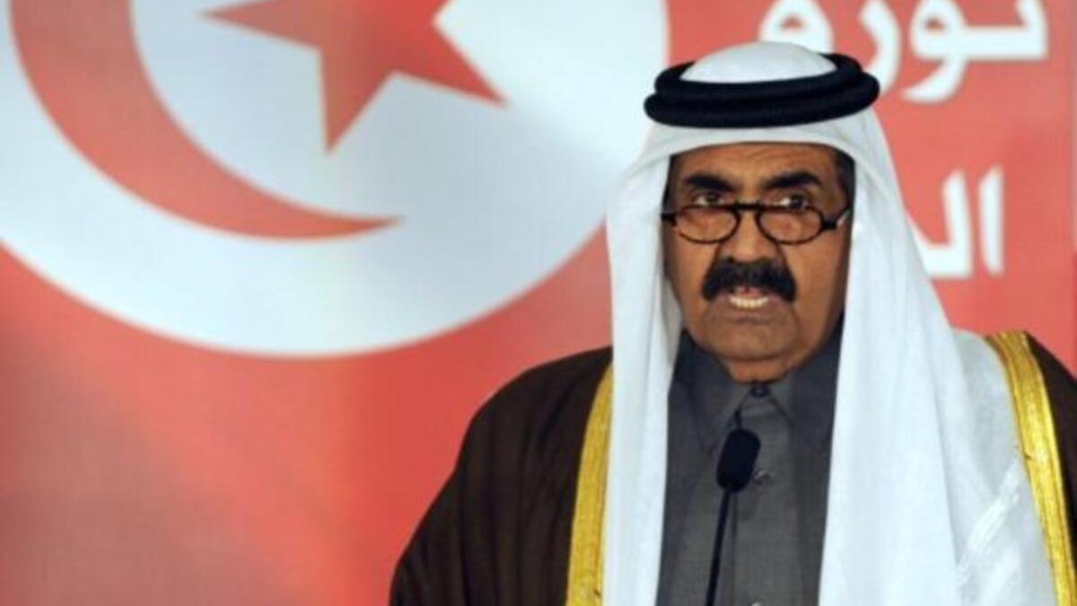 Qatar's foot in the door: Qatar Prince Sheikh Hamad Bin khalifa attended the downtown event 14 Jan to mark celebratory Tunisia's one-year old dramatic events. Qatar's emir may have picked up a cool welcome as some construe his emirate as meddling in a post-revolution as new Tunisia carves a path between GCC leaning or a Euro-Western orientation.