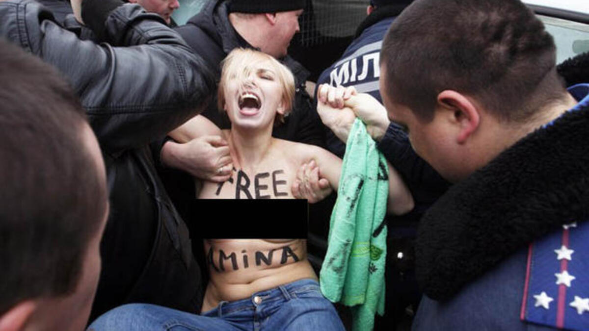 Ukraine Kiev Topless Jihad