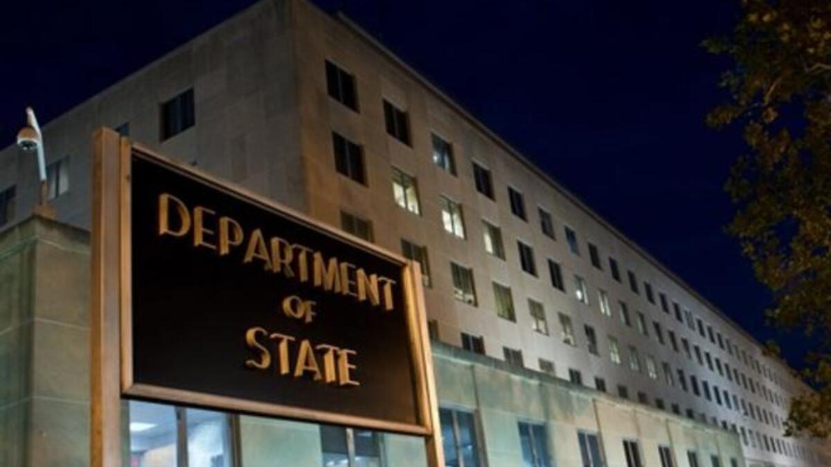 The US State Department is seen on November 29, 2010 in Washington, DC. Top US diplomat Hillary Clinton accused WikiLeaks of an"attack" on the world, as key American allies were left red-faced by embarrassing revelations in a vast trove of leaked memos.