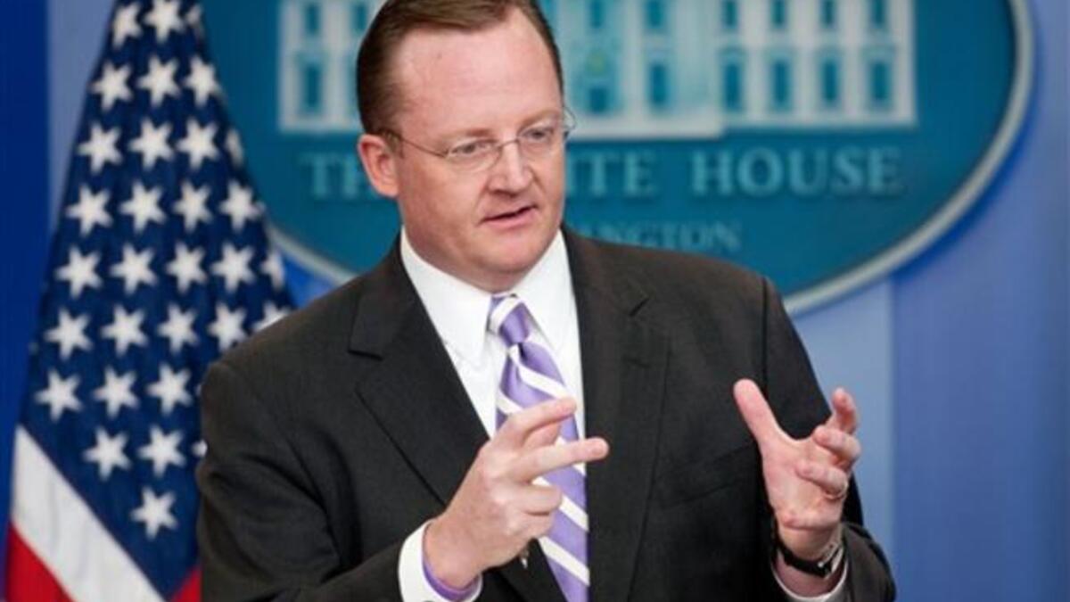 White House Press Secretary Robert Gibbs speaks about the release of more than 250,000 confidential State Department memos by the website Wikileaks, during the daily press briefing in the Brady Press Briefing Room at the White House in Washington, DC, November 29, 2010.