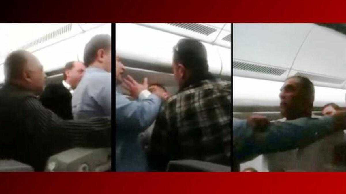 Lebanese fight or mashkal on MEA flight