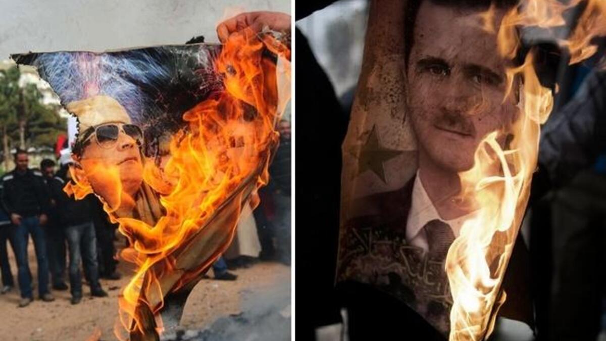 الأسد والقذافي