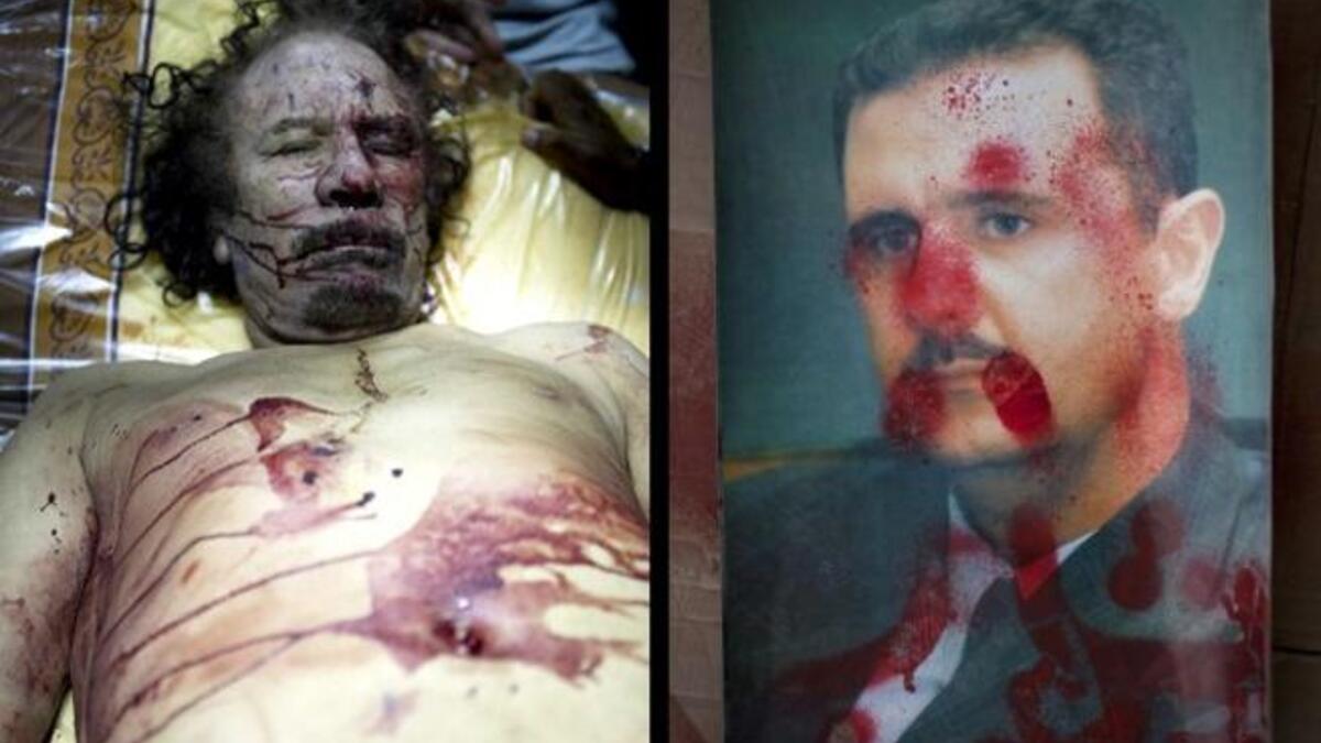 الأسد والقذافي