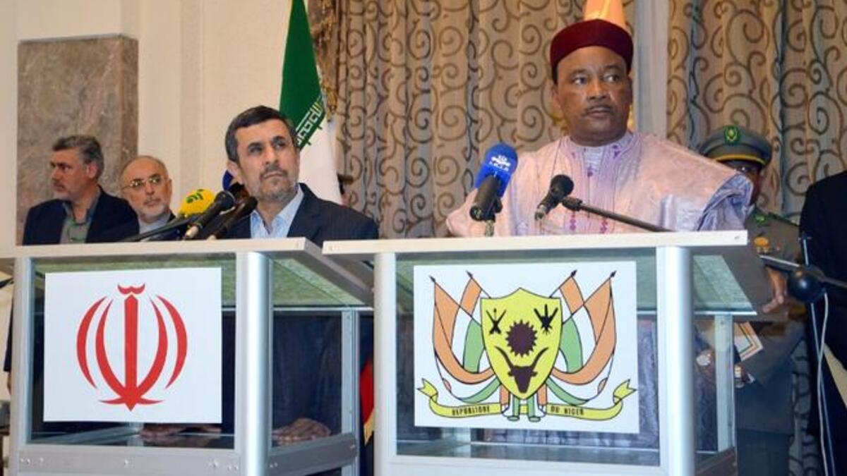 Mahmoud Ahmadinijad and Mahamadou Issoufou