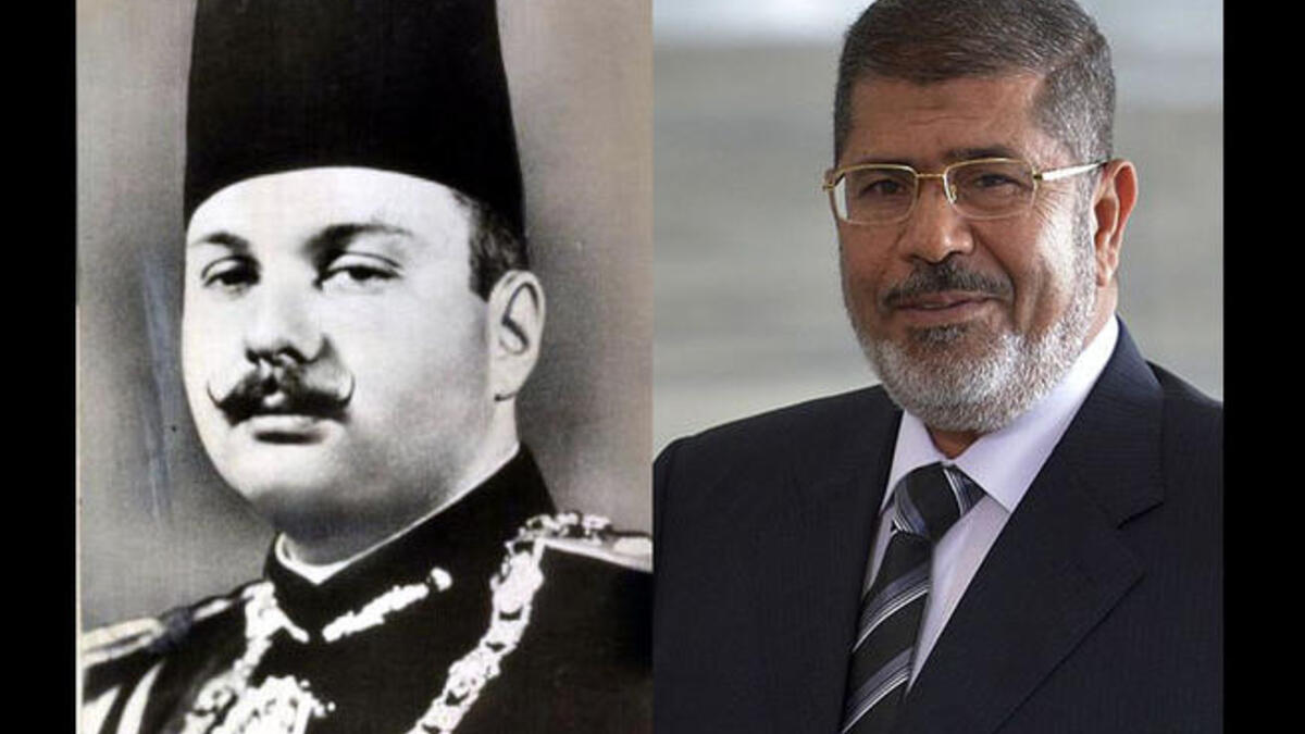King Farouk and Mohamed Morsi