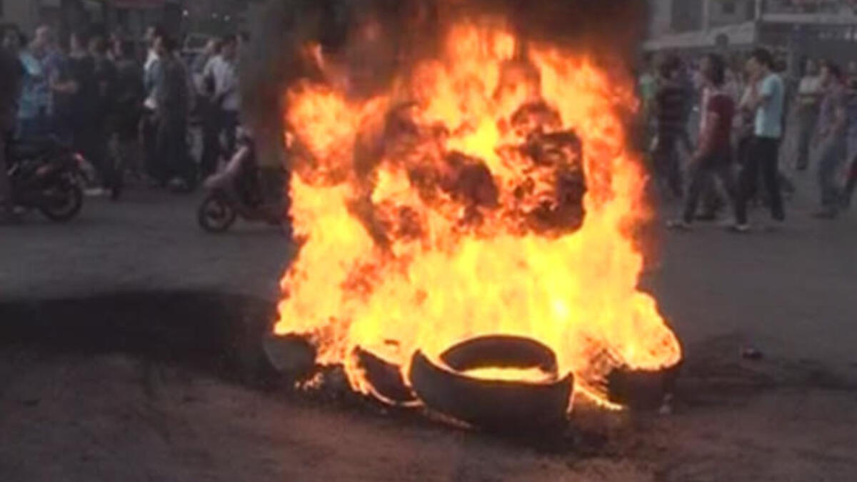 Lebanon's issues: Syrian spillover in LebanonTires burning in Lebanon