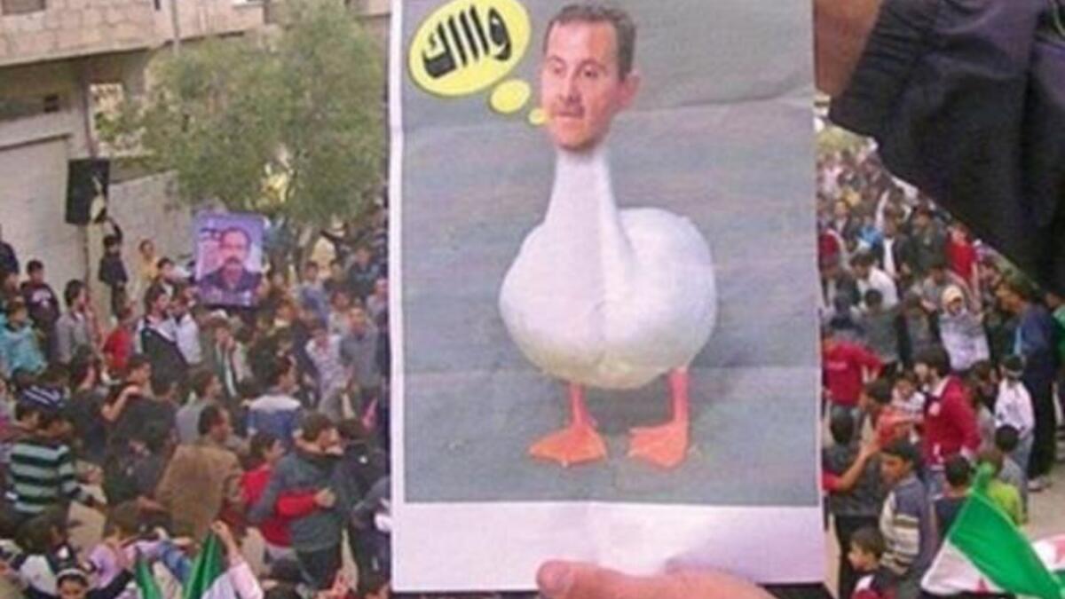 bashar assad duck cartoon