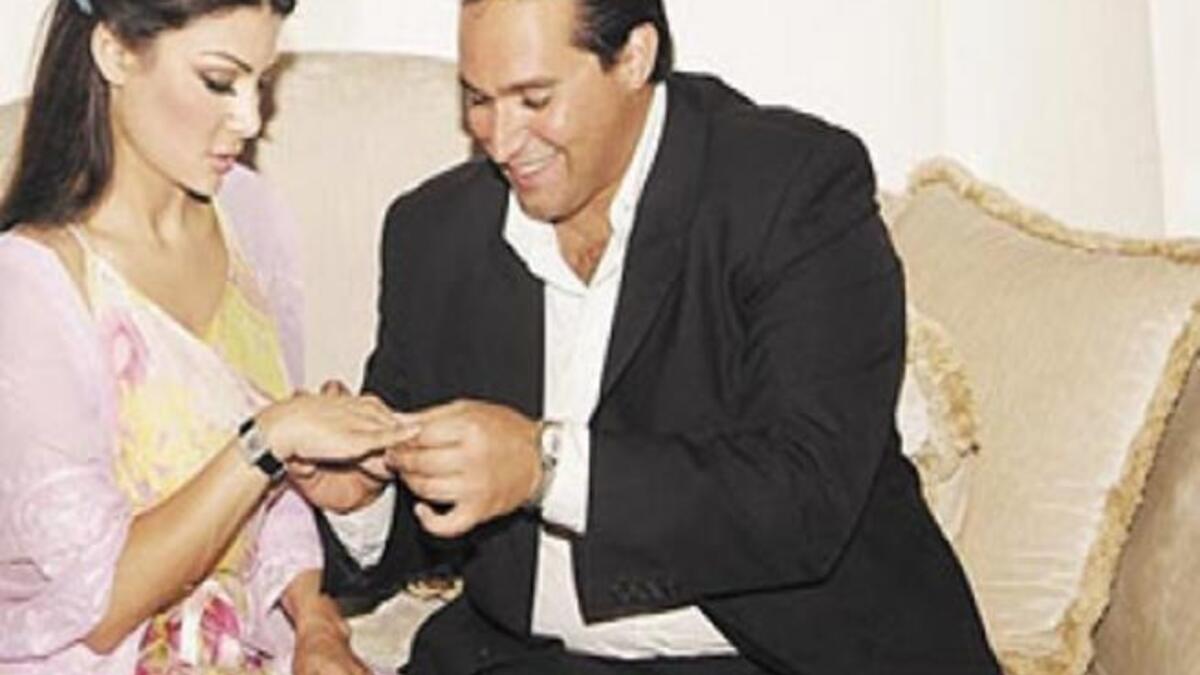 Haifa Webhe and fiance Tariq Al Jafali