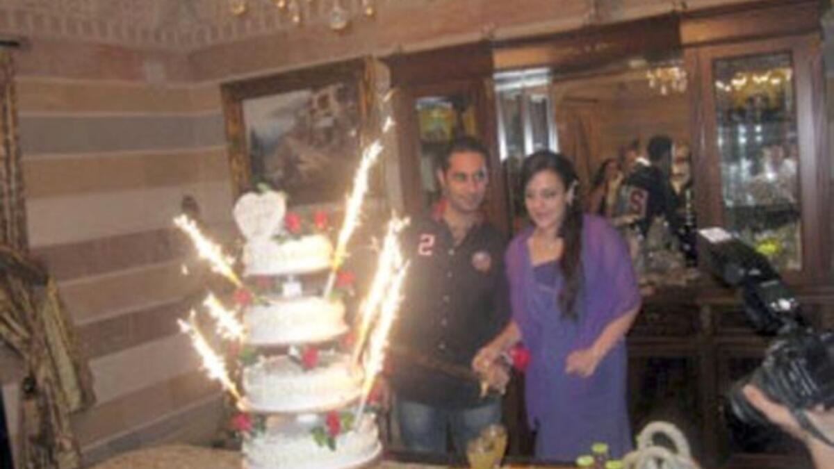 Haifa Wehbe's old life with daughter Zeinab Fayyad (in purple)