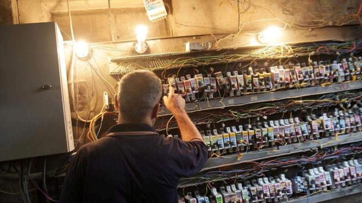 A local Iraqi home-electrical switch-board
