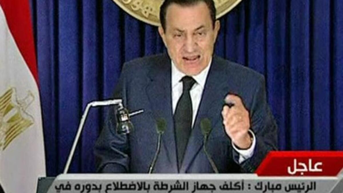 Mubarak made televised appearances before his hand was forced. In 3 addresses, he stayed defiant, unwilling to relent power to the people. His final Feb 10 speech did not foreshadow his resignation, but did make the concession to delegate more power to his VP during his last term. Anything less than his exit was not to be a crowd winner though.