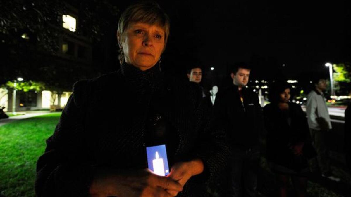 These forlorn scenes of grief were replicated world-wide, particularly in homeland USA, where mourners
flocked to home-town 'Frisco' to pay their respects to a hero of their time who revolutionized the computer age. 
His ill-timed death came on the heels of Apple's launch for iPhone 4S, and not a couple of months after his landmark 
resignation.