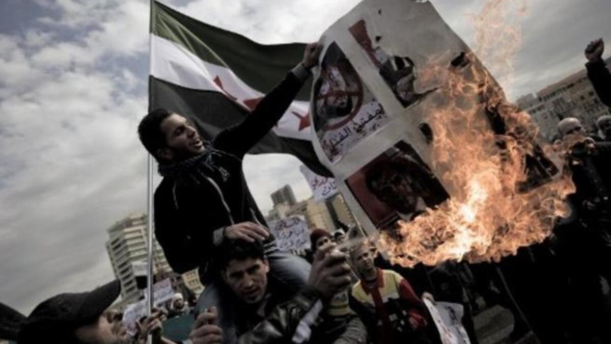 Pro-rebel protest in Lebanon