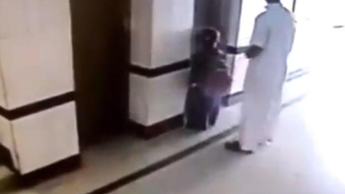Child sexual abuse: A disturbing clip shows the molestation of a seven-year-old girl caught on film by a surveillance camera. The clip shows a man lifting her skirt and touching her as she waited for an elevator. Then, when the elevator arrived, the girl entered for escape only to have the man follow her into the lift. The man was arrested.