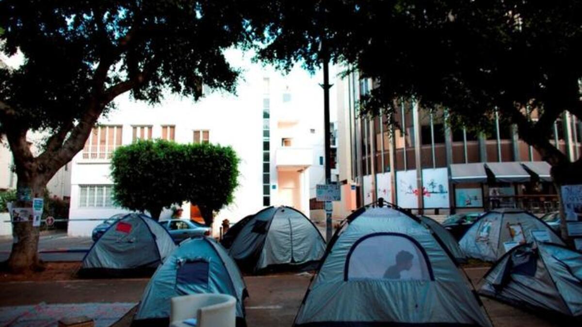 Proto-Western Israel joins the protest band-wagon: Rising housing prices and social inequalities in the Jewish state give
 the Israelis a premise to follow their Mid-eastern neighbors and to rage against the State. It remains to be seen whether
they will 'Occupy' 'Tel-Aviv' since arguably they've already Occupied East Jerusalem, as a state.