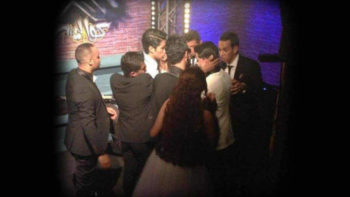 المتسابق ادهم النابلسي مع زملائه